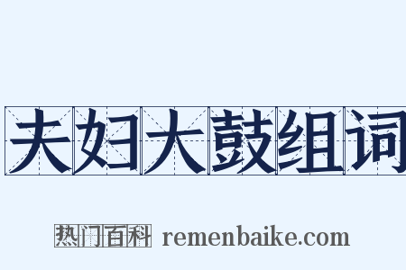 夫妇大鼓组词是什么意思的图片